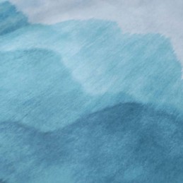 Cortina Con Estampado De Niebla Azul, Hecha A Medida, Moderna, Sencilla, Opaca, Para Sala De Estar, Dormitorio, Tela Infantil