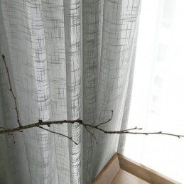 Cortina Transparente Gris Hecha A Medida, Transpirable, De Color Sólido, Para Sala De Estar Y Dormitorio