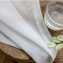 Cortina Transparente De Gasa Blanca, Hecha A Medida, Moderna, Transpirable, Para Sala De Estar, Dormitorio, Guardería.