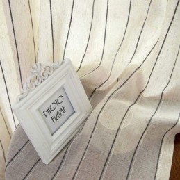 Cortina Nórdica Sencilla Transparente, Hecha A Medida, Con Rayas, Jacquard, Tela De Lino Mezclada Y Protectora Del Medio Ambient
