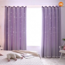 Cortinas Románticas Con Estrellas, Opacas Y Transparentes Para Sala De Estar Y Dormitorio.