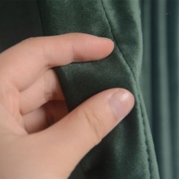 Cortina Opaca Max Hecha A Medida, Imitación Terciopelo, Color Liso Oscuro, Para Dormitorio
