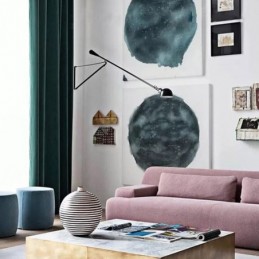 Cortina Opaca Max Hecha A Medida, Imitación Terciopelo, Color Liso Oscuro, Para Dormitorio