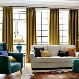 Cortina De Terciopelo Para Ventana Grande Hecha A Medida, Panel De Cortina Hecho A Medida, Varios Colores A Elegir