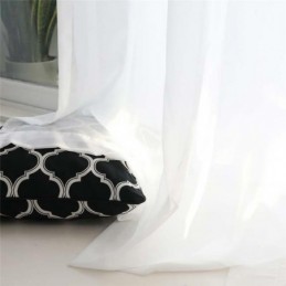Cortina Transparente Blanca Sólida Hecha A Medida, Moderna Y Sencilla, Para Sala De Estar, Dormitorio Y Estudio.