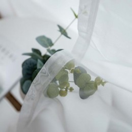 Cortina Transparente Blanca Transpirable, Hecha A Medida, Moderna Y Sencilla, Para Sala De Estar, Dormitorio Y Estudio.