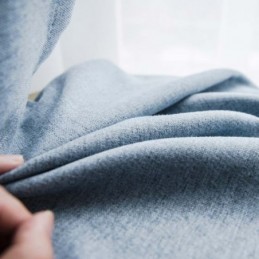 Cortina Opaca Azul Sólida Hecha A Medida, Moderna Y Sencilla, Para Sala De Estar Y Dormitorio.
