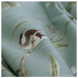 Cortina Opaca Hecha A Medida Con Estampado De Pájaros Pastorales Americanos, Transpirable Y Para Ventana.