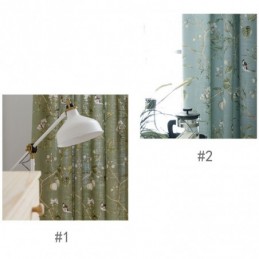 Cortina Opaca Hecha A Medida Con Estampado De Pájaros Pastorales Americanos, Transpirable Y Para Ventana.