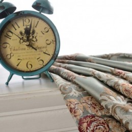 Cortina Opaca Clásica Max Hecha A Medida Con Imitación De Relieve Jacquard Para Dormitorio