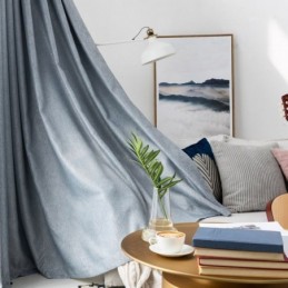 Elegante Cortina Opaca Hecha A Medida, Color Liso, Para Dormitorio Y Oficina.