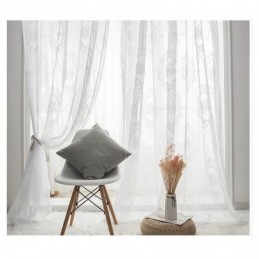 Cortina Transparente De Estilo Europeo Hecha A Medida, Panel De Cortina Con Encaje, Rosa Y Espejo, Voile Para Balcón, Ventana Sa