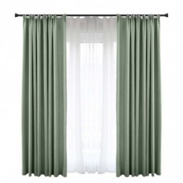 Cortina Opaca Verde Sólido...