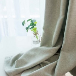 Cortina Opaca Verde Sólido Hecha A Medida, Moderna Y Sencilla, Para Sala De Estar Y Dormitorio.
