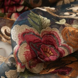 Cortina Nórdica Transparente Hecha A Medida, De Lujo, Transpirable, Bordada, Para Sala De Estar