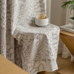 Cortinas Con Estampado De Hojas Estilo Americano De Poliéster