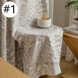 Cortinas Con Estampado De Hojas Estilo Americano De Poliéster