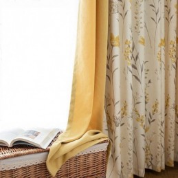 Cortinas Opacas Chevron Con Mosaico De Flores Americanas