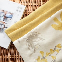 Cortinas Opacas Chevron Con Mosaico De Flores Americanas