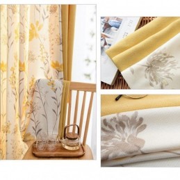 Cortinas Opacas Chevron Con Mosaico De Flores Americanas