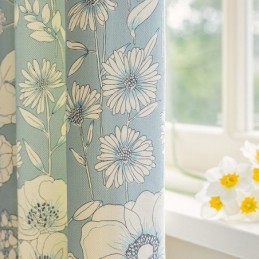 Cortinas Estilo Americano Con Estampado Floral