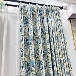 Cortinas Opacas De Franela Con Estampado Floral De Pintura Al Óleo Americana