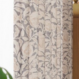 Cortina Estampada Americana Hecha A Medida Cortina Flor De Granada Poliéster
