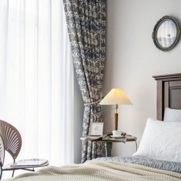 Cortinas Americanas De Algodón Y Lino Con Estampado Floral