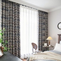 Cortinas Americanas De Algodón Y Lino Con Estampado Floral
