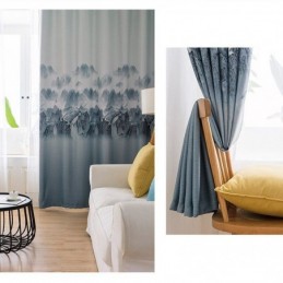 Cortinas De Alta Precisión Con Impresión De Paisajes Modernos Y Sencillos Con Tinta