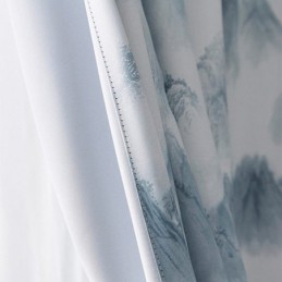 Cortinas De Alta Precisión Con Impresión De Paisajes Modernos Y Sencillos Con Tinta