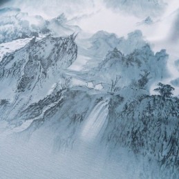 Cortinas De Alta Precisión Con Impresión De Paisajes Modernos Y Sencillos Con Tinta