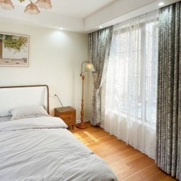 Cortinas De Chenilla Estilo Jacquard Oscuro Americano