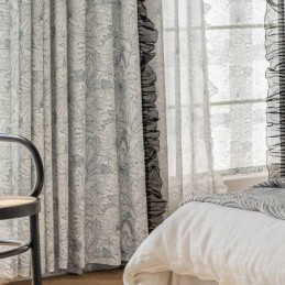 Cortinas De Algodón Y Lino Con Estampado De Plantas Americanas