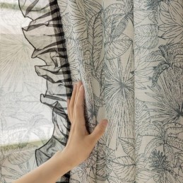 Cortinas De Algodón Y Lino Con Estampado De Plantas Americanas