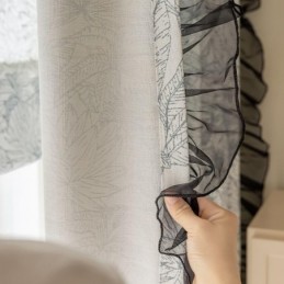 Cortinas De Algodón Y Lino Con Estampado De Plantas Americanas