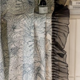 Cortinas De Algodón Y Lino Con Estampado De Plantas Americanas