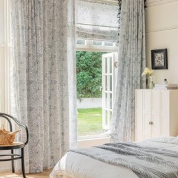 Cortinas De Algodón Y Lino Con Estampado De Plantas Americanas