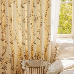 Cortinas Opacas Con Estampado Floral Americano