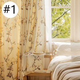Cortinas Opacas Con Estampado Floral Americano