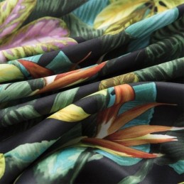 Cortinas De Alta Precisión Con Estampado De Hojas Estilo Americano