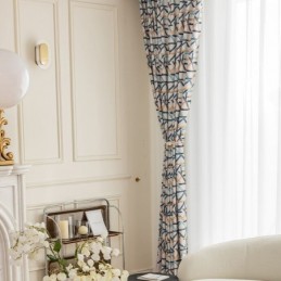 Cortinas Opacas Con Estampado Geométrico De Nieve Nórdica Neil