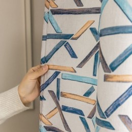 Cortinas Opacas Con Estampado Geométrico De Nieve Nórdica Neil