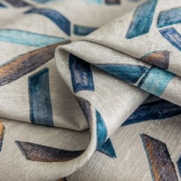 Cortinas Opacas Con Estampado Geométrico De Nieve Nórdica Neil