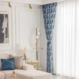 Cortinas Opacas Escandinavas Con Estampado De Chenilla