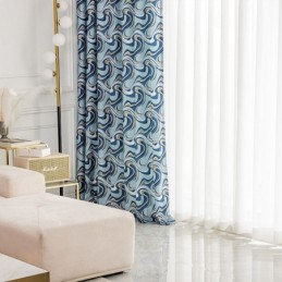 Cortinas Opacas Escandinavas Con Estampado De Chenilla