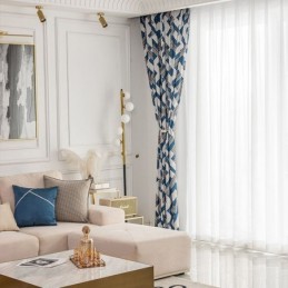 Cortinas De Chenilla Con Estampado Geométrico, Estilo Nórdico, Opacas.