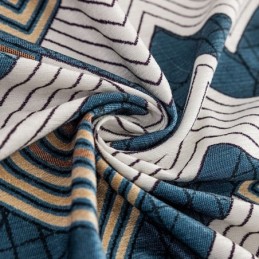 Cortinas De Chenilla Con Estampado Geométrico, Estilo Nórdico, Opacas.