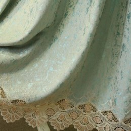 Cortina Semiopaca De Chenilla, Hecha A Medida, Con Bordado De Flores Europeas Para Sala De Estar Y Dormitorio.