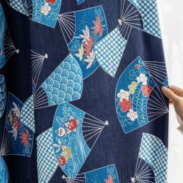 Cortinas De Chenilla Con Estampado Nórdico De Abanico Y Opacas